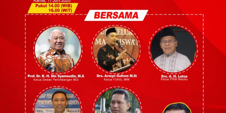 Halal Bi Halal Virtual Fokal IMM Maluku, Din Syamsuddin; Menjaga Pancasila Tugas Bersama