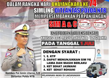 Sambut Hari Bhayangkara, Ditlantas Polda NTB Berikan Layanan Perpanjangan SIM Bagi Kelahiran 1 Juli