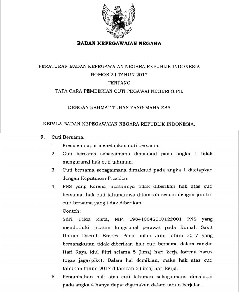 Aturan Cuti Bersama Lensaparlemen Com