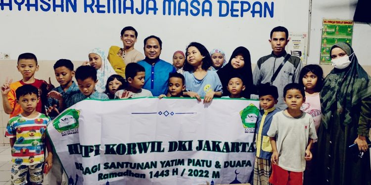 Berbagi Berkah Di Bulan Suci Ramadhan, HMPI Korwil DKI Jakarta Memberikan Santunan Kepada Anak Yatim Piatu
