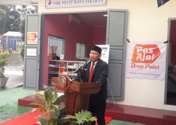 Bisnis Center SMK Pluit Raya di Resmikan Pos Indonesia Tandatangani MoU